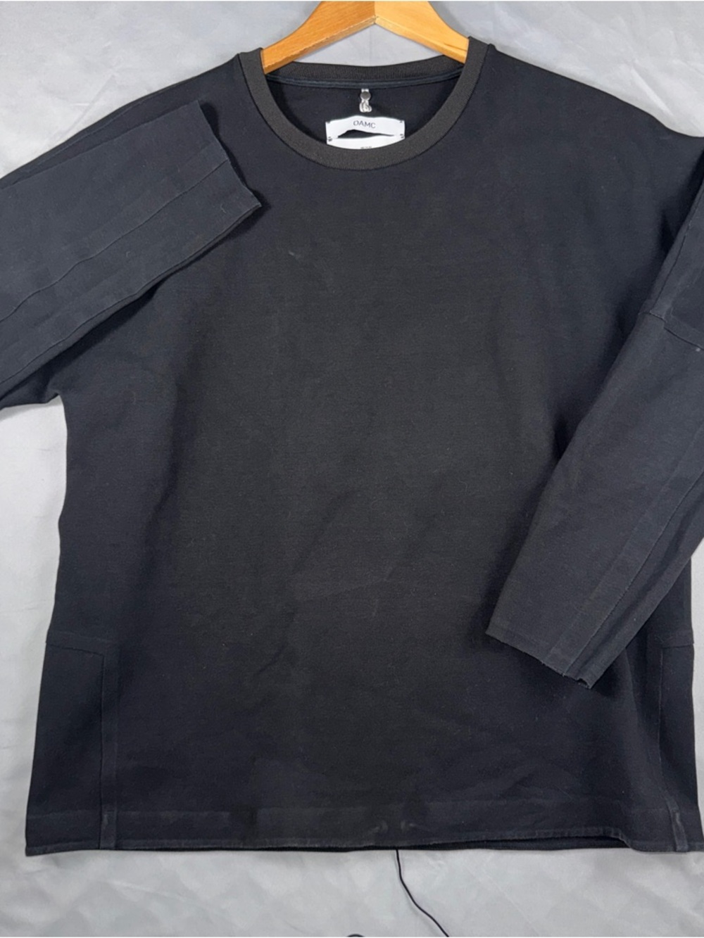 OAMC Sweatshirt Mens Medium Black Pandaemonium Back Graphic Crewneck Pullover